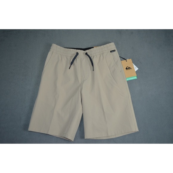 Quiksilver Youth Size M (12) Tan Amphibian Hybrid Short Walk or Water NWT $48 - Picture 1 of 11